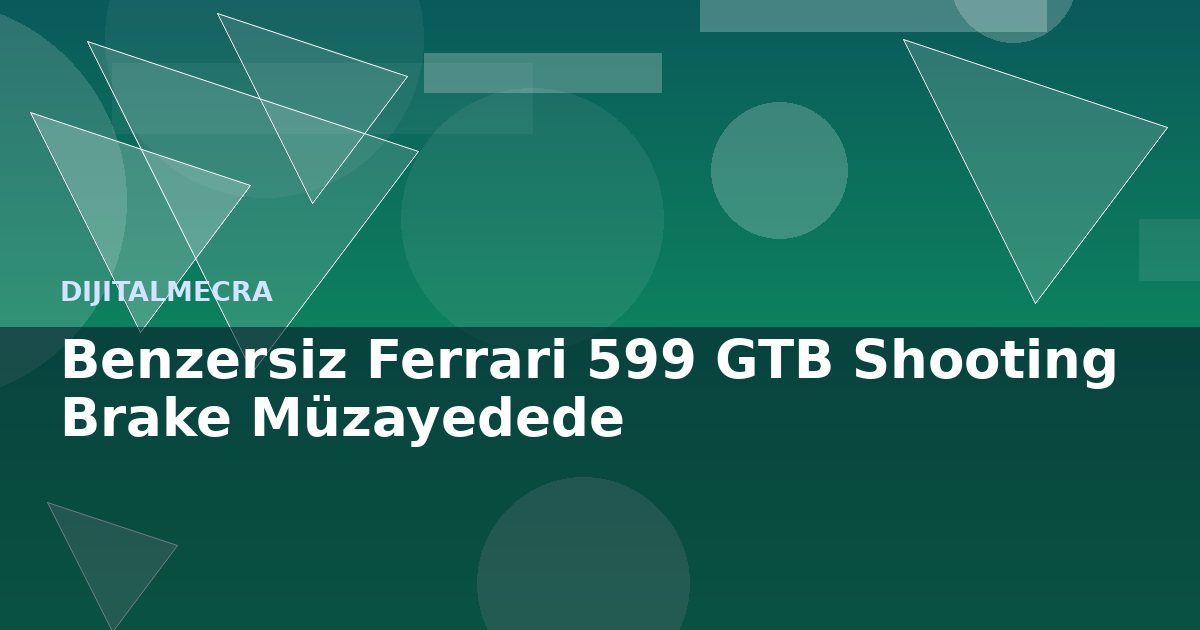 Benzersiz Ferrari 599 GTB Shooting Brake Müzayedede